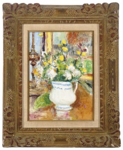 Still life with flowers in a pitcher