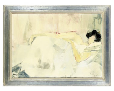 Nu au Repos Fond Rose