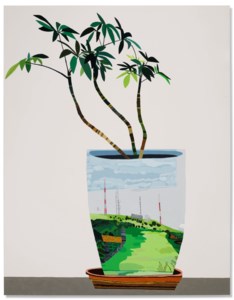 Jonas Wood, Landscape Pot 1