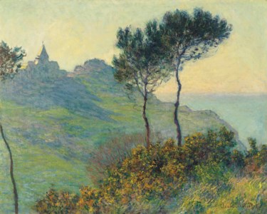 Claude Monet, L'Église de Varengeville, soleil couchant