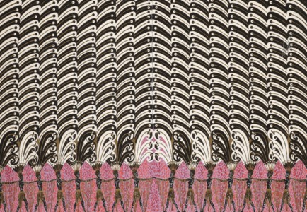Tableau "Le Congo", Rideau de plumes