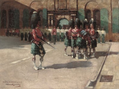 Waiting to mount guard