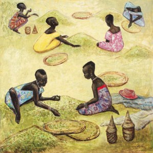 Little coffee-graders, Ruanda Petites trieuses de caf, Ruanda