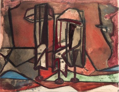 Figures in Congolese landscape Personnages dans un paysage congolais