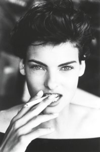 Linda Evangelista, Smoking, Dominica, 1990