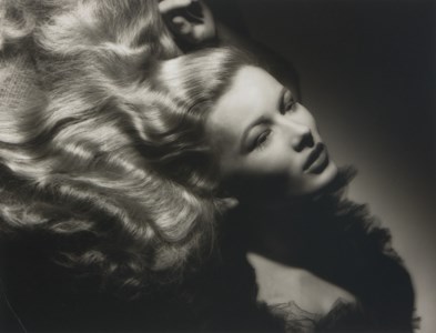 Portraits of Hollywood screen goddesses, Joan Crawford, Veronica Lake (illustrated), Rita Hayworth and Jane Russell, 1932-1946
