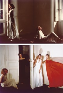 Fashion studies, including Les robes drapées de Madame Grès , French Vogue , 1976