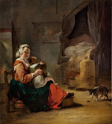 Interior with a Mother and Child
