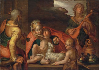 The Holy Family with the Infant Saint John the Baptist and an angel