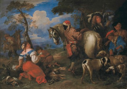 Rest during the falcon hunt