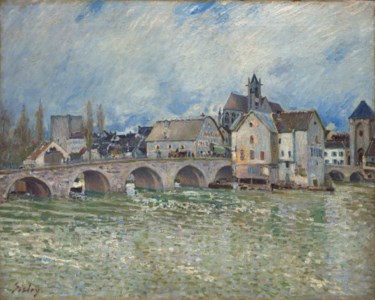 Le Pont de Moret-sur-Loing, temps de crue