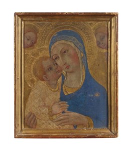 The Madonna and Child with two angels