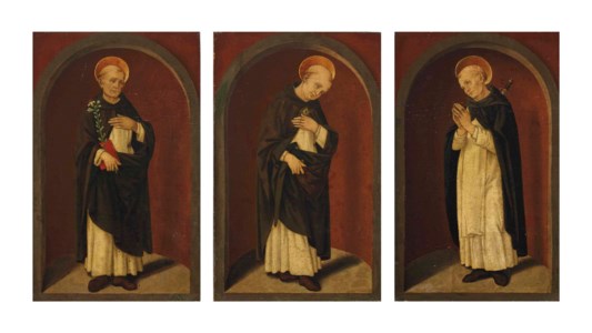 Saint Dominic; Saint Thomas Aquinas; and Saint Peter Martyr