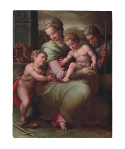 Giovanni Battista Naldini, The Holy Family with the young Saint John the Baptist