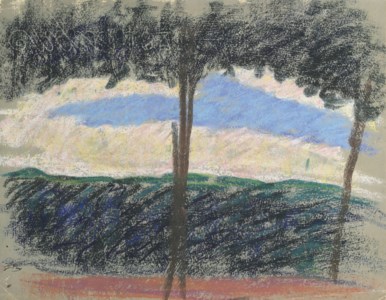 Paysage ( recto ); Portrait de femme ( verso )
