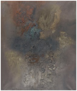 Untitled (Painting in Black, Gray and Green and Brown)