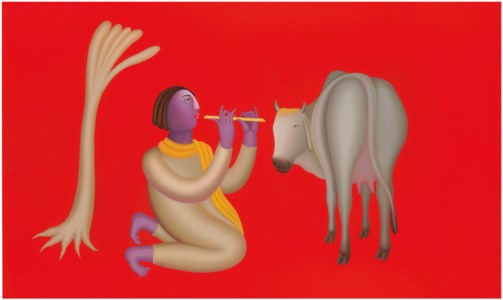 Untitled (Krishna and Cow)