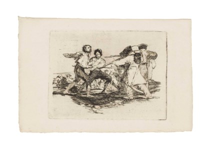 Con Razon ó Sin Ella (Rightly or wrongly), plate 2 from; Los Desastres de la Guerra (D. 121; H. 122)