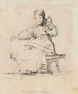 Old woman spinning (D. 268; H. 270)