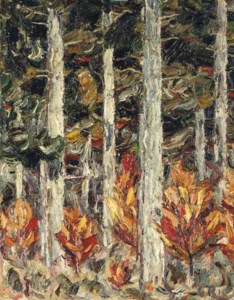 Sonnenbeschienenes Waldstück