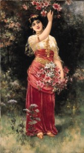 An Oriental flower Girl