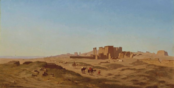 Camel caravans in Thèbes