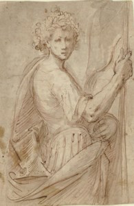 A soldier holding a standard