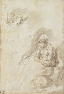 Saint Jerome attended by angels