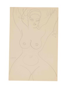 Standing female nude