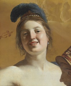 Head of a smiling girl
