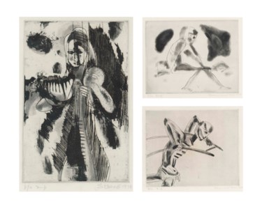 Untitled (Mother and Child); Untitled (Seated Man); Untitled (Rickshaw Puller)