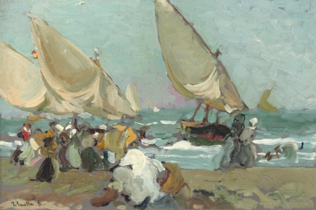 Boats on the beach of Valencia