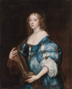 Sir Anthony van Dyck, Portrait of Catherine, Lady d'Aubigny, three-quarter-length, in a blue dress and a brown wrap