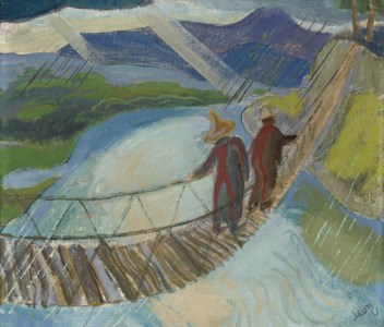 Figures on a Rope Bridge