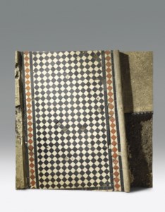 Black, White and Red Tile Study with Garden Path and Earth