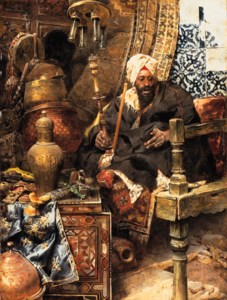 Arab Dealer among his Antiques