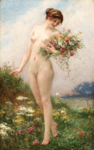 Gathering wild flowers