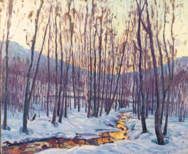 Golden Stream in the Mountains