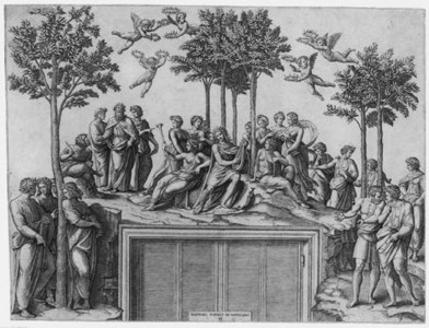 Parnassus, after Raphael (B. 247)