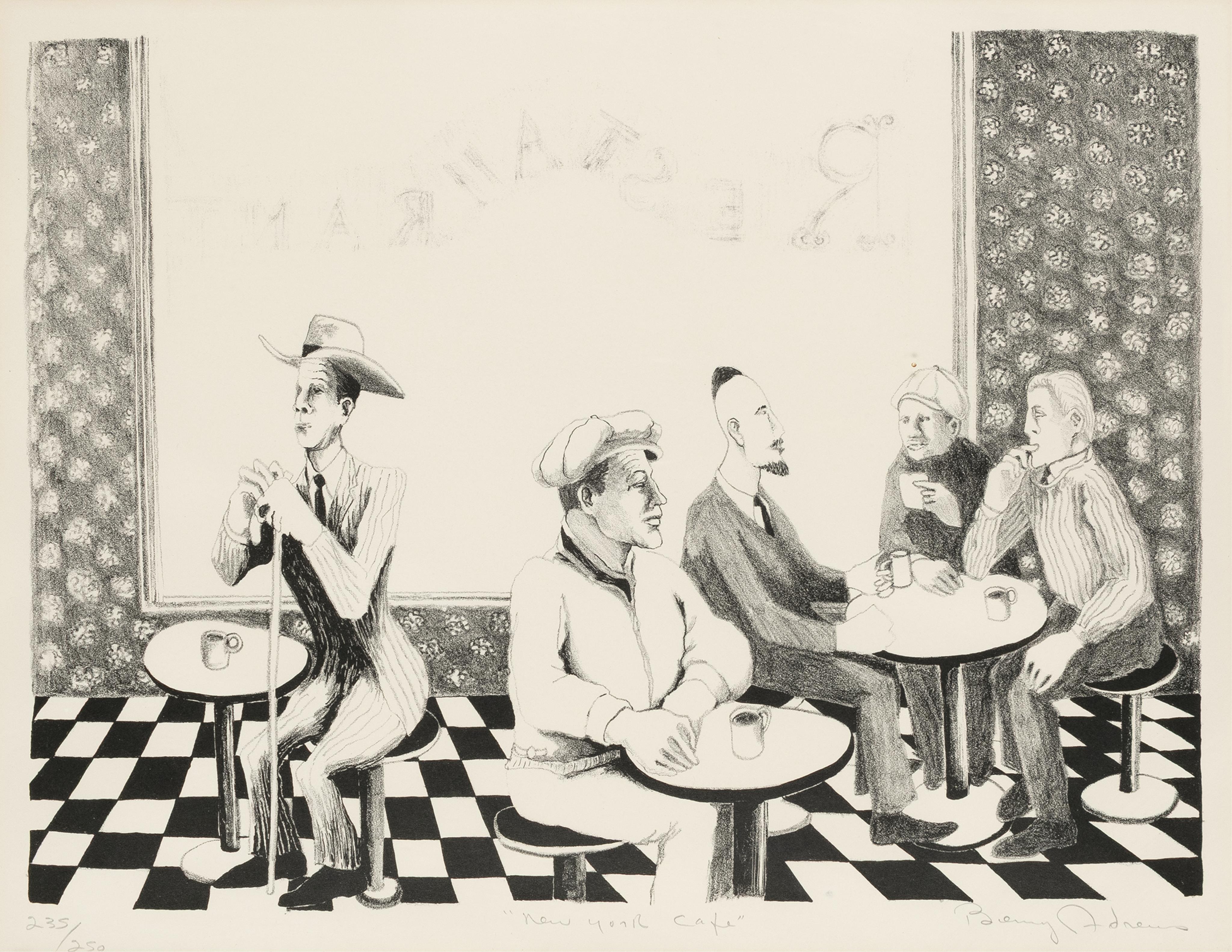 Benny Andrews, New York Cafe