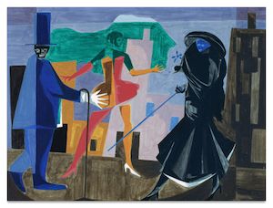 Two Comedians and a Dancer 18 x 24 in (45.7 x 60.8 cm) (Executed in 1958)