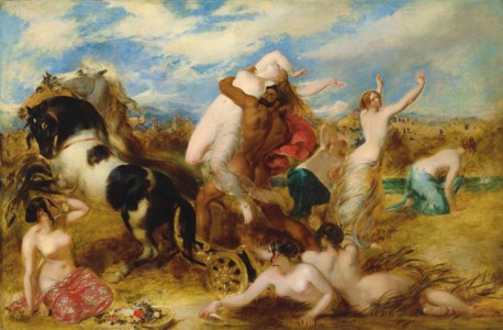 Pluto carrying off Proserpine: "That fair field of Enna, where Proserpine gathering flowers, herself a fairer flower, by gloomy Dis was gathered."