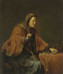 An old woman weighing gold, or Allegory of Avarice