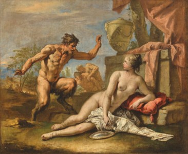 A Nymph and a Satyr