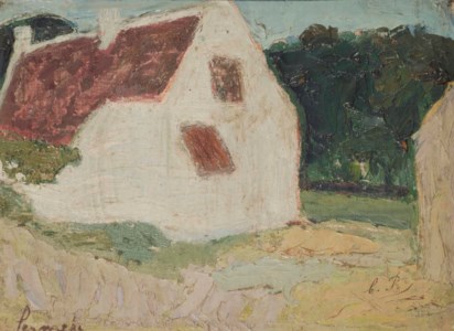 A white farm house