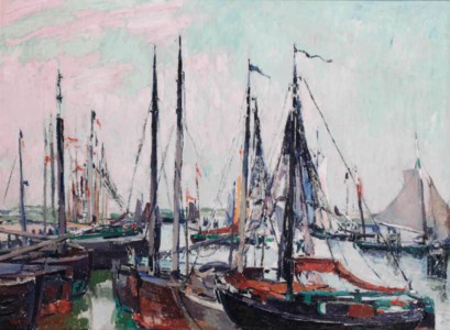 Sailing boats in a harbour