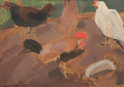 Rooster and chicken