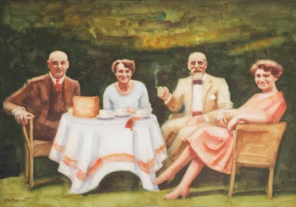A portrait of the artist and his family