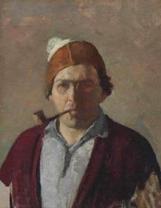 Self-Portrait with Pipe