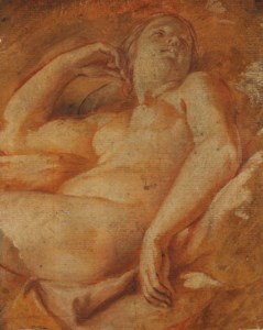 A reclining female nude